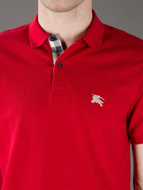 burberry red shirt free shipping|authentic burberry polo shirt.